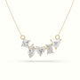 Mixed Diamond Prong Setting Pendant Necklace — Yellow Gold