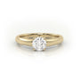 Round Cut Diamond Solitaire Ring — Yellow Gold