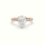 Pear Cut Diamond Solitaire Engagement Ring — Rose Gold
