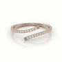Round Cut Diamond Pave Setting Wrap Designer Ring — Rose Gold