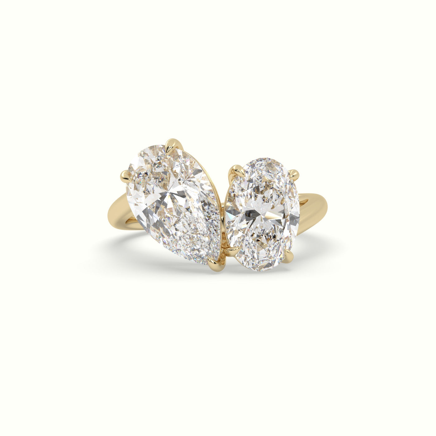 Oval & Pear Toi Moi Ring — Yellow Gold