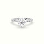 Heart Cut Diamond Solitaire Engagement Ring — White Gold