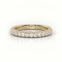 Round Cut Pave Setting Eternity Wedding Band — Yellow Gold