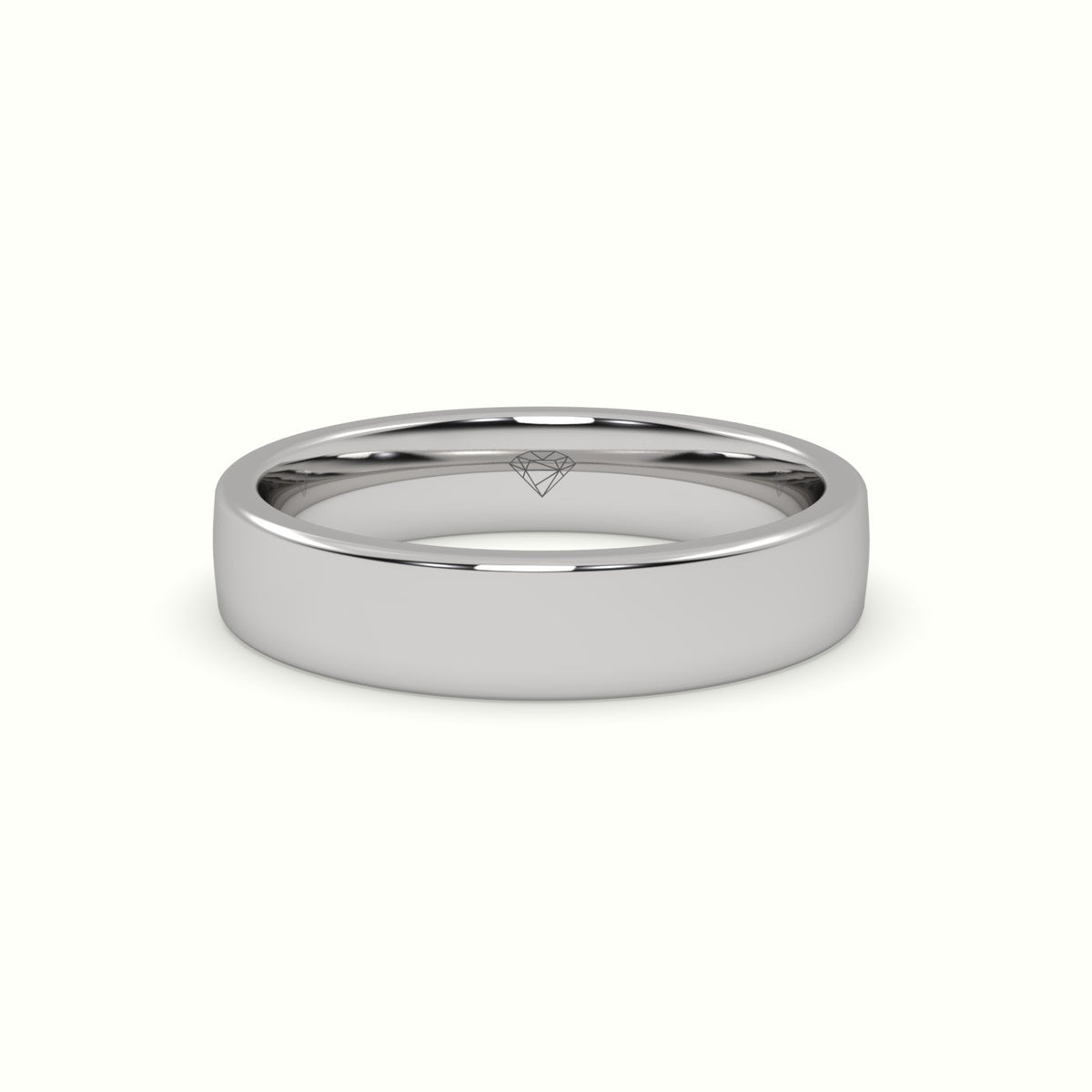 Comfort Fit Classic "Her" Wedding Band — White Gold