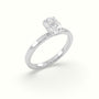 Cushion Cut Hidden Halo Engagement Ring