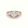 Oval Diamond Solitaire Bypass Engagement Ring — Rose Gold