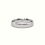 Modern Court Wedding Band — White Gold