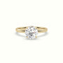 Round Solitaire Engagement Ring — Yellow Gold