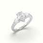 Pear-Shaped Trilogy Diamond Ring — White Gold