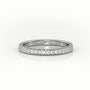 Round Cut Diamonds Scallop Setting Half Eternity Wedding Band — White Gold