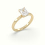 Radiant Cut Hidden Halo Engagement Ring — Yellow Gold