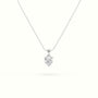 Heart Cut Solitaire Diamond Pendant — White Gold