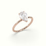 Pear Diamond Solitaire Engagement Ring — Rose Gold