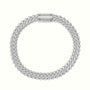 8Mm Diamond Cuban Link Bracelet — White Gold