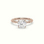 Round Cut Diamond Solitaire Engagement Ring — Rose Gold