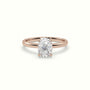 Cushion Solitaire Engagement Ring — Rose Gold
