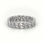 Cuban Plain Ring 5Mm — White Gold