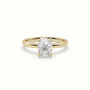 Cushion Solitaire Engagement Ring — Yellow Gold