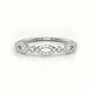 Round Cut Diamond Infinity Bezel Set Designer Ring — White Gold