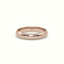 Traditional D Shape Flat Profile Wedding Band — Rose Gold