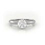 Round Cut 6 Prongs Solitaire Engagement Ring — White Gold