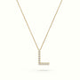 Initial "L" Diamond Necklace - 18k Gold — Yellow Gold