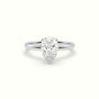 Pear Solitaire Engagement Ring — White Gold