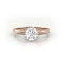 Round Cut 6 Prongs Solitaire Engagement Ring — Rose Gold