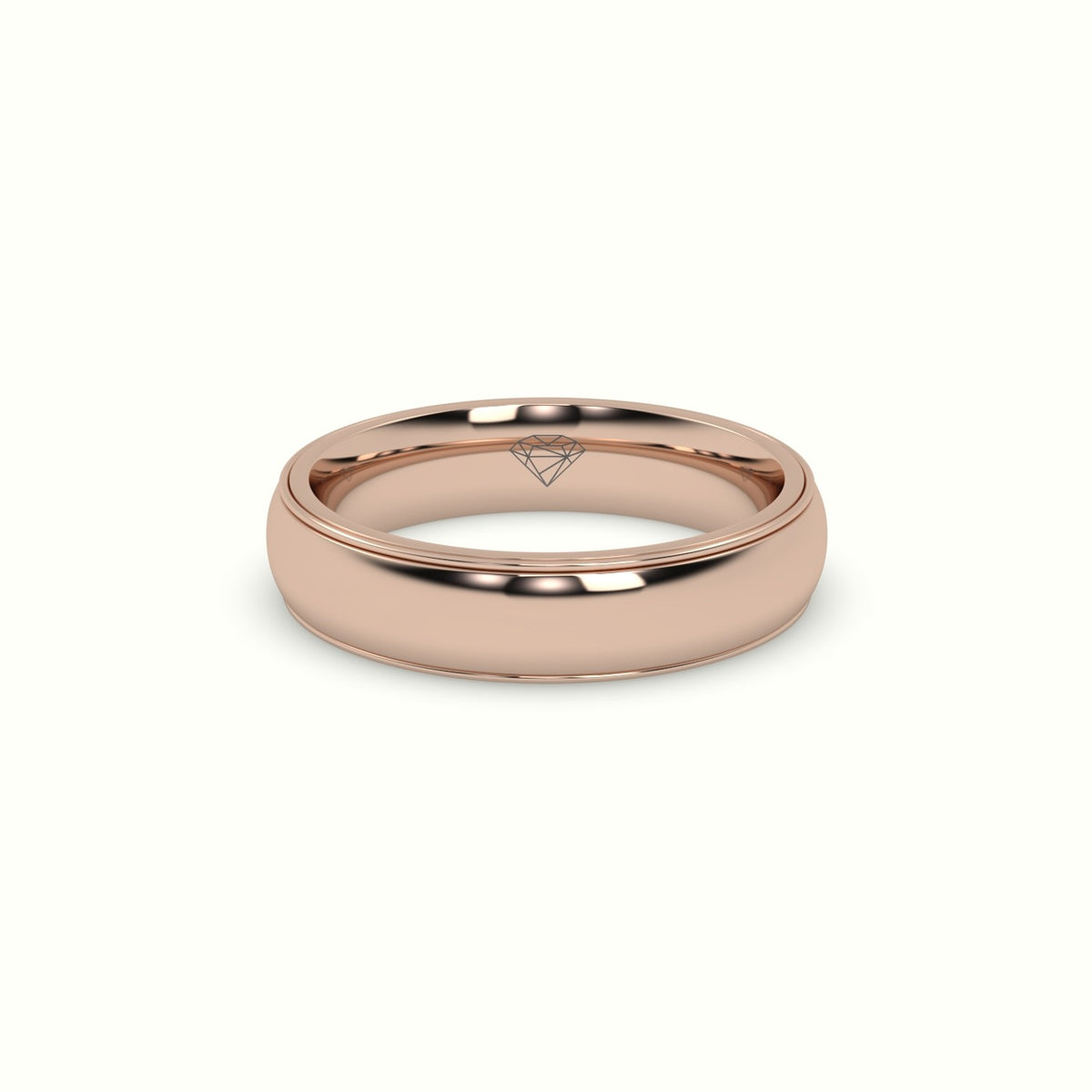 Traditional Comfort Fit Wedding Band — Rose Gold