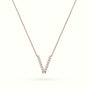Initial "V" Diamond Necklace - 18k Gold — Rose Gold