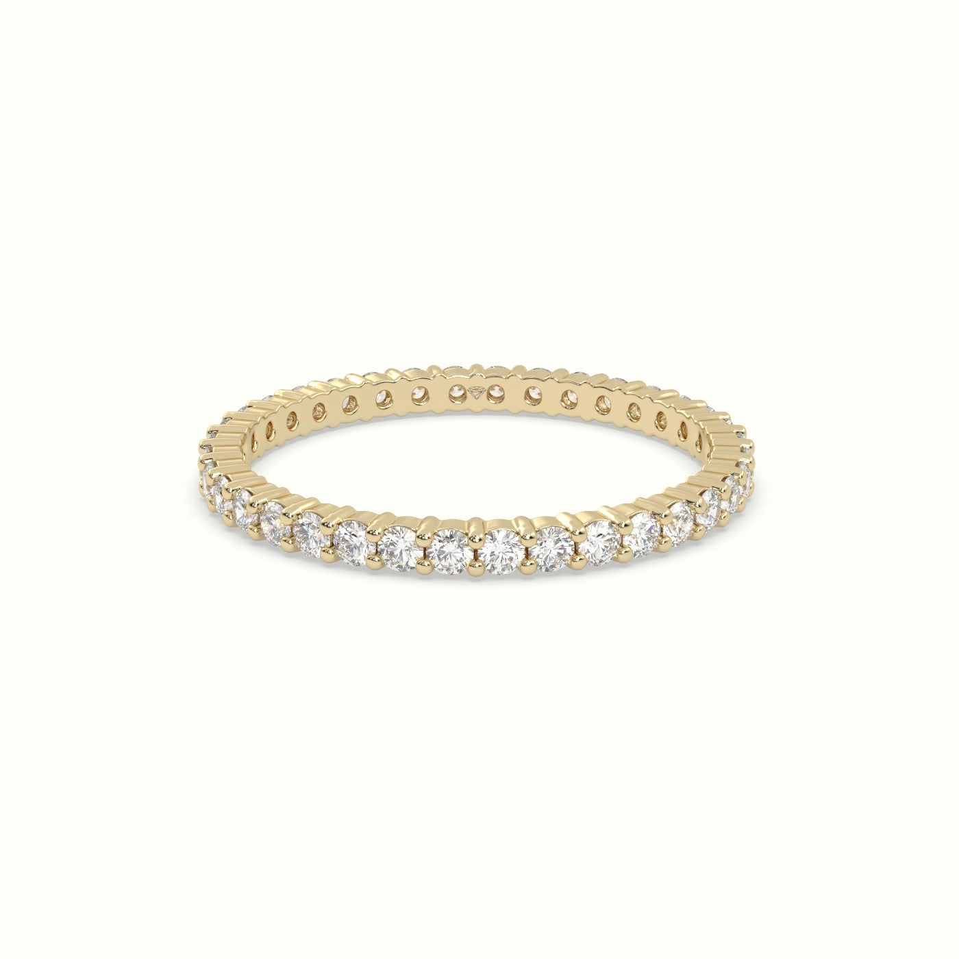 Round Diamond Eternity Wedding Ring — Yellow Gold