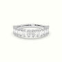 Emerald Cut Diamond Wedding Ring — White Gold