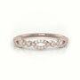 Round Cut Diamond Infinity Bezel Set Designer Ring — Rose Gold