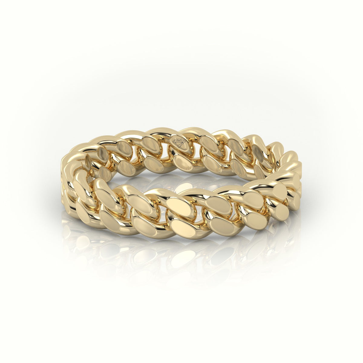 Cuban Plain Ring 5Mm — Yellow Gold