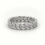 Cuban Diamonds Ring 5Mm — White Gold