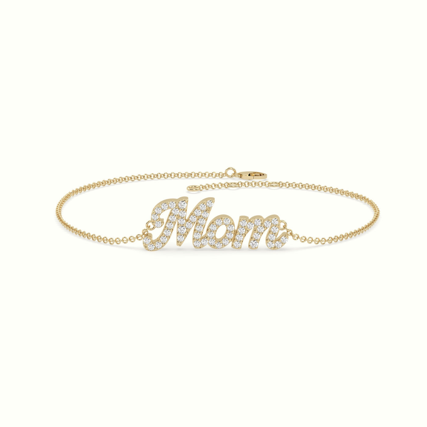 Diamond Mom Bracelet — Yellow Gold