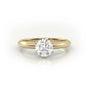 Round Cut 6 Prongs Solitaire Engagement Ring — Yellow Gold