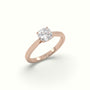 Cushion-Cut Solitaire Engagement Ring — Rose Gold
