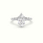 Marquise Cut Diamond Solitaire Engagement Ring — White Gold