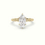 Marquise Cut Diamond Solitaire Engagement Ring — Yellow Gold