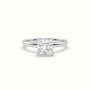 Princess Solitaire Engagement Ring — White Gold