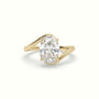Oval Solitaire Engagement Ring — Yellow Gold