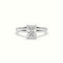 Radiant Solitaire Engagement Ring — White Gold