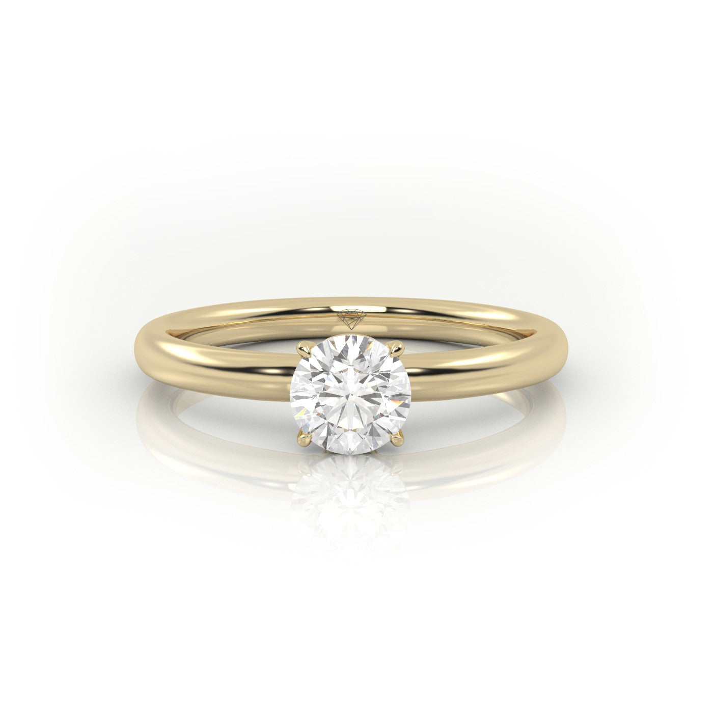 Exquisite Solitaire Diamond Engagement Ring — Yellow Gold
