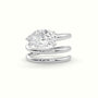 Pear Diamond Solitaire Snake Wrap Engagement Ring — White Gold