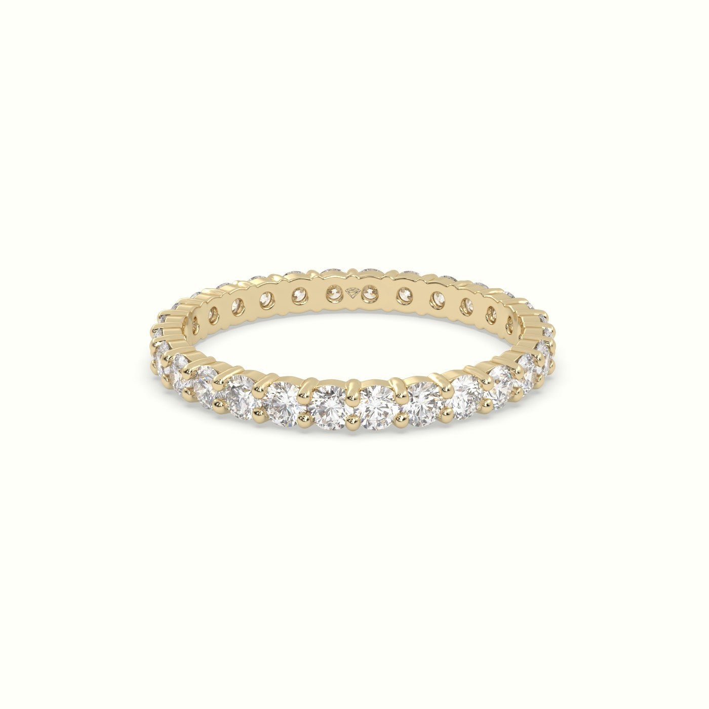 Shared Prong Diamond Wedding Ring — Yellow Gold