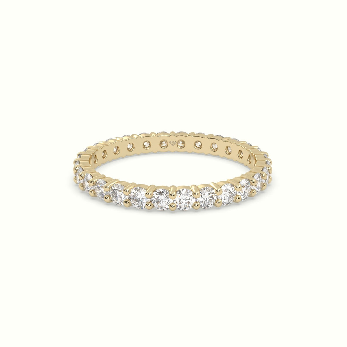 Shared Prong Diamond Wedding Ring — Yellow Gold