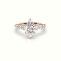 Marquise Cut Diamond Engagement Ring With Side Stones — Rose Gold