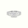 Princess Cut Diamond Engagement Ring With Side Stones — White Gold
