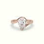Pear Diamond Tension Engagement Ring — Rose Gold